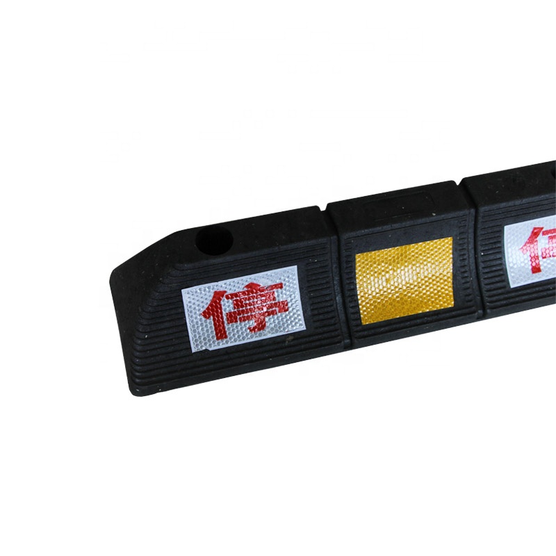 Reflecterende duurzame parkeerplaats Garage Truck Rubber wielstopper